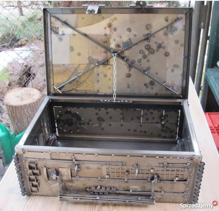 skrzynia metalowa spawana steampunk Rękodzieło
