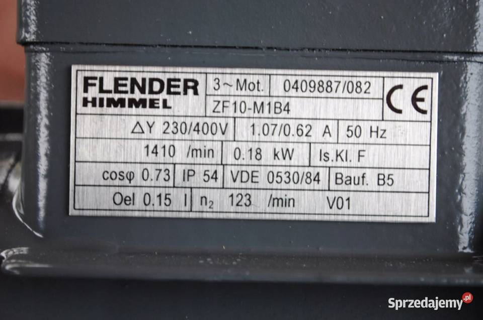 Motoreduktor kołnierzowy 018kw 123obr FLENDER Pozostałe lubuskie Kargowa sprzedam