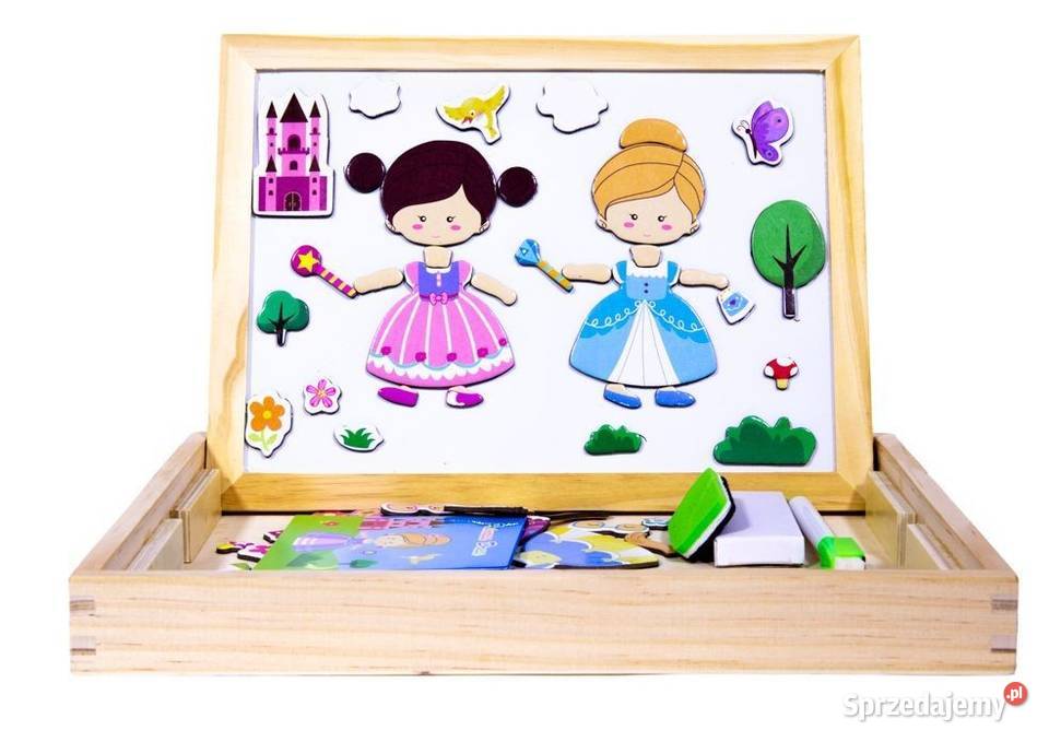 Drewniana wielofunkcyjna tablica edukacyjna 2w1 Edukacyjne wielkopolskie