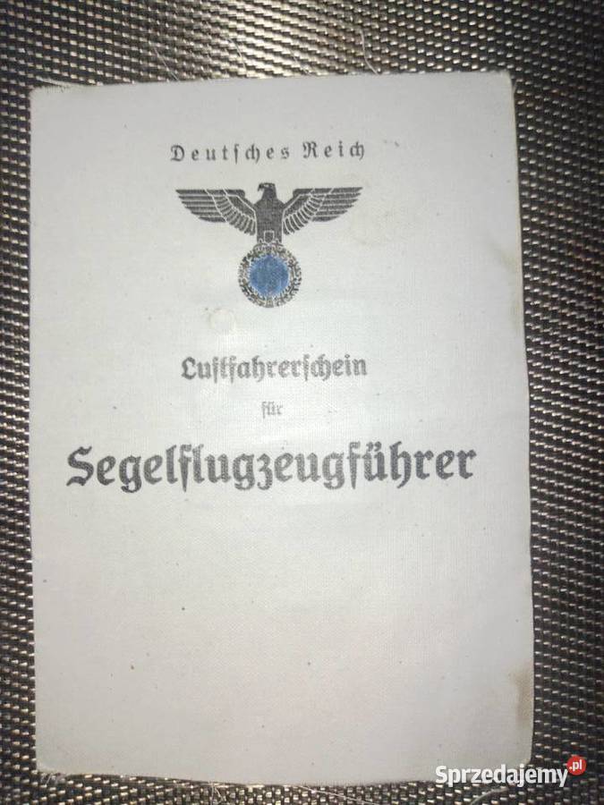 Stara licencja pilota Antyki świętokrzyskie sprzedam