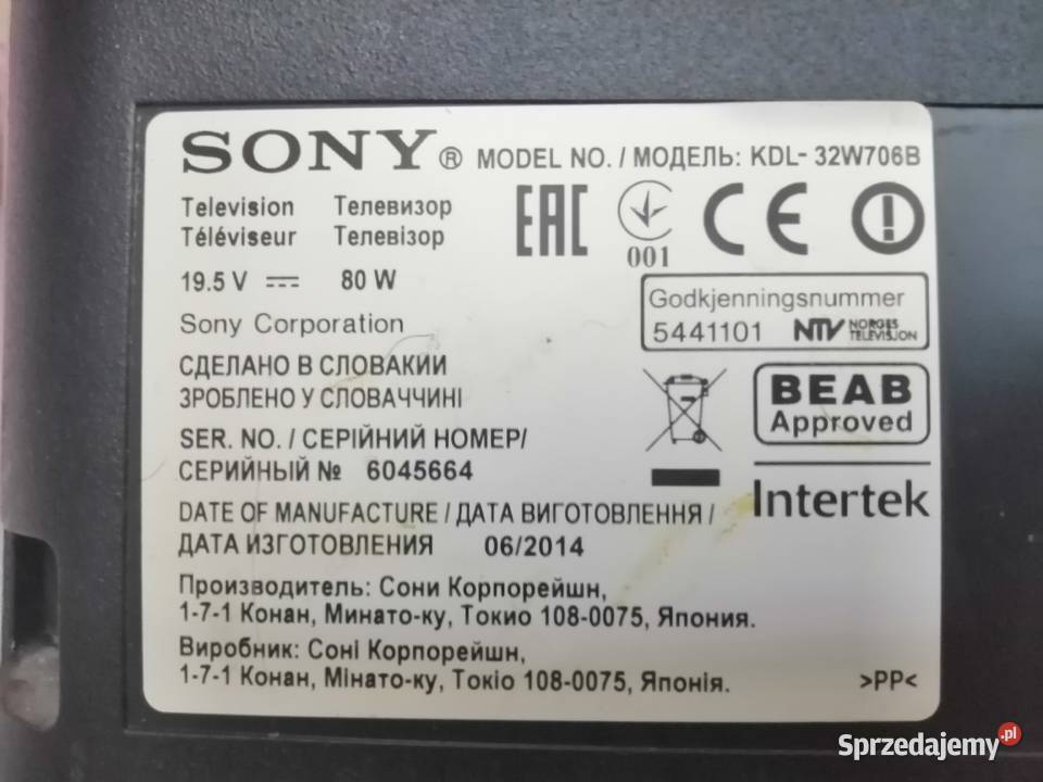 SONY KDL32W706B Bydgoszcz