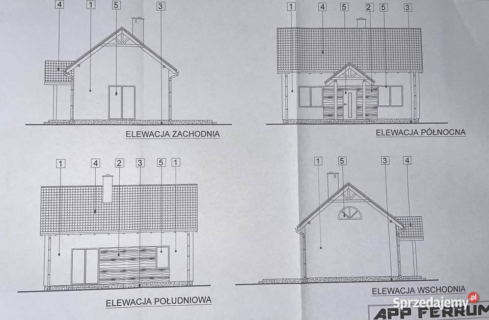 Działka budowlana ze zgłoszonym projektem domu Łośno sprzedam