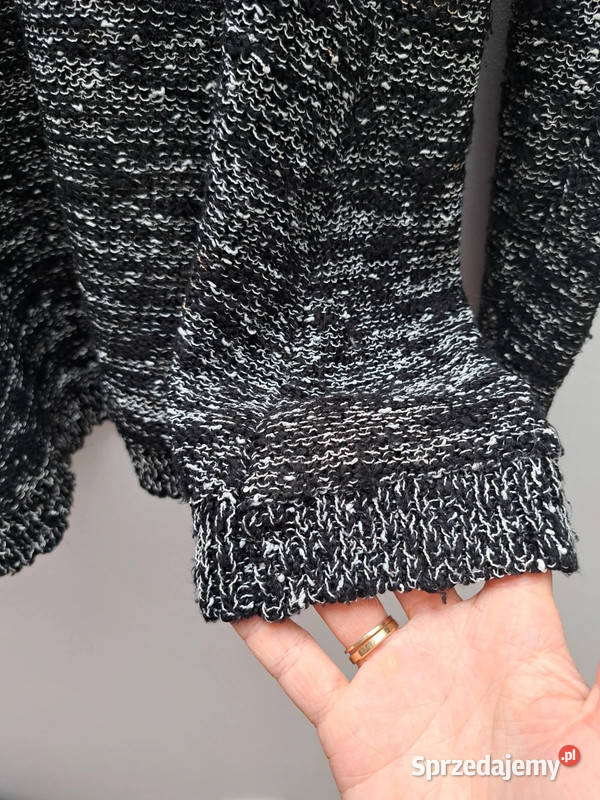 Czarnobiały melanżowy kardigan Clockhouse