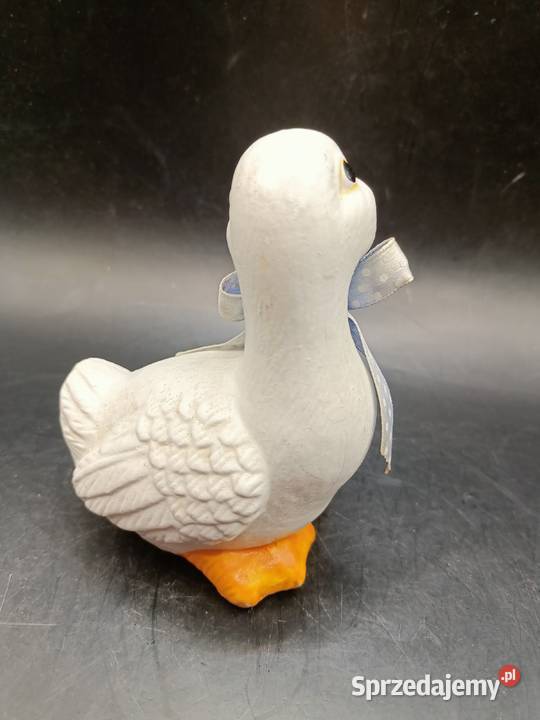 Ptak kaczka ceramiczna figurka wiosenna Zamość