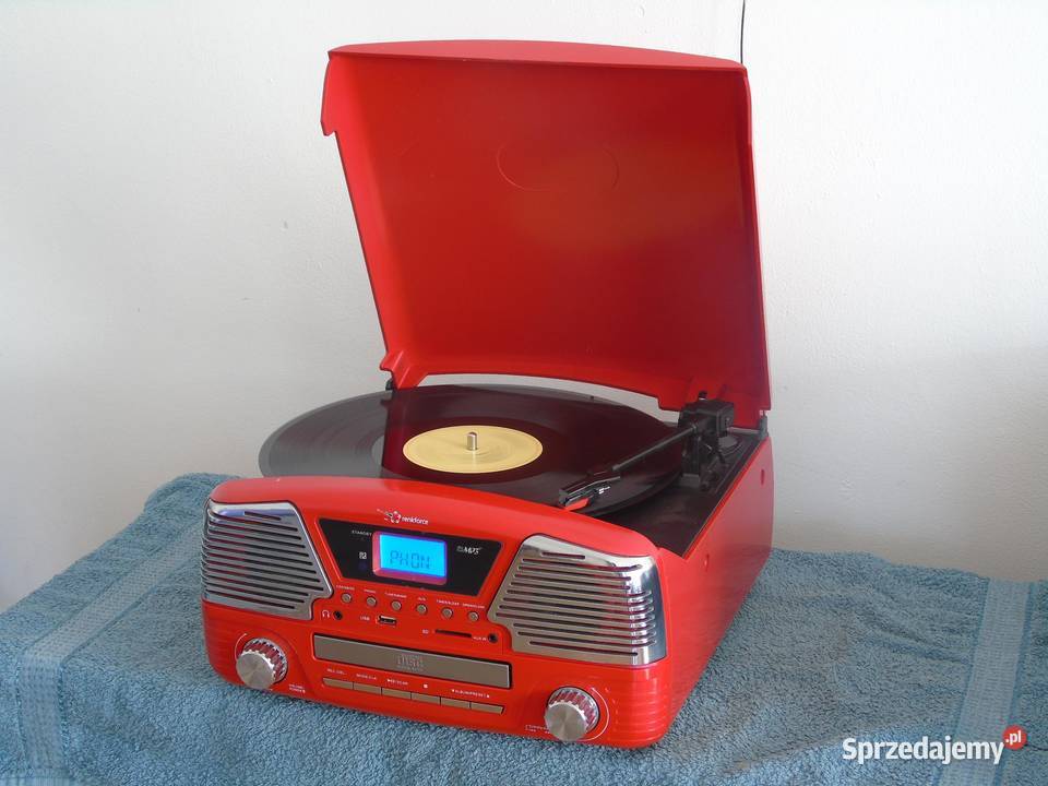 Gramofon z radiem USB SD mp3 AUX i głośniki Jasło sprzedam