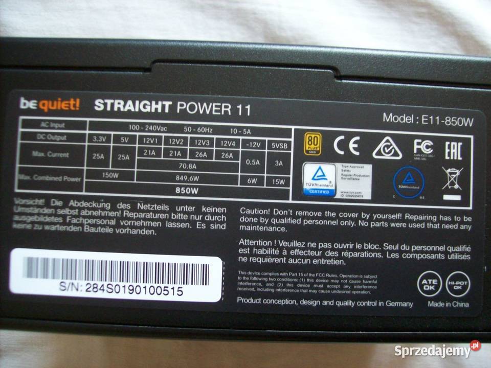 Zasilacz komputerowy BE QUIET Straight Power Radom