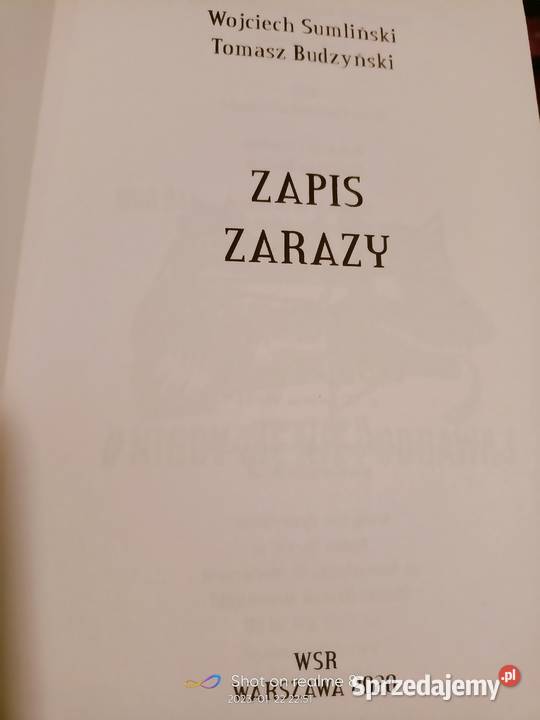 Zapis zarazy książka Sumliński prezenty