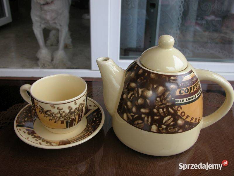 ceramiczny dzbanek i filiżanki Dom i Ogród lubuskie Gorzów Wielkopolski