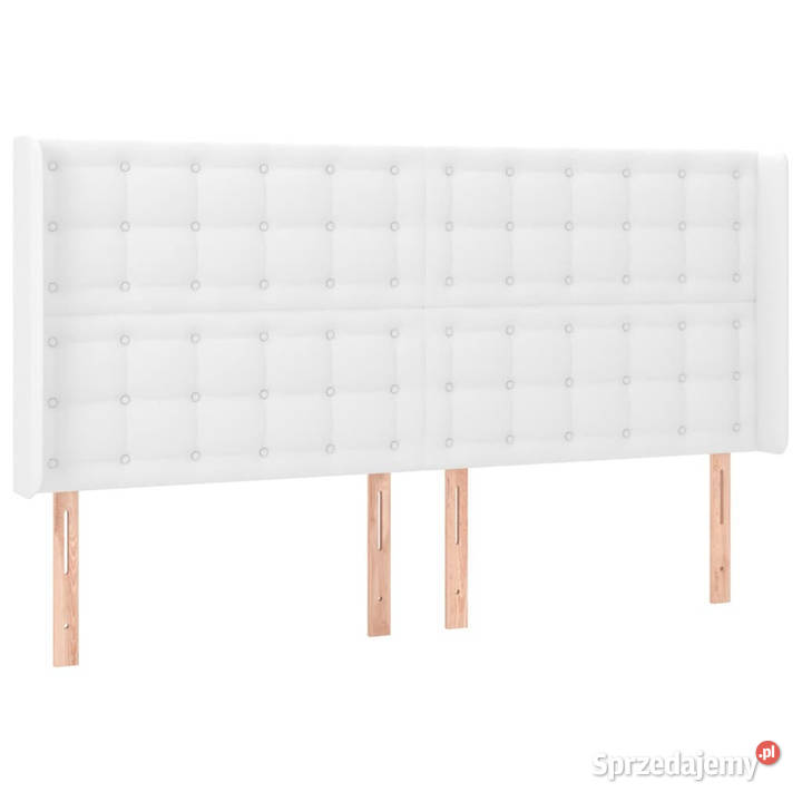 Zagłówek do łóżka z LED biały 183x16x118128 Warszawa