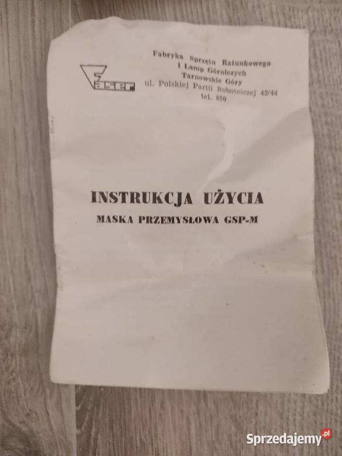 Maska Przeciwgazowa Faser GSPM 1976 Targonie-Wity