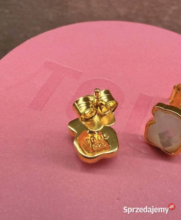Kolczyki Tous w złotym kolorze Rzeszów sprzedam