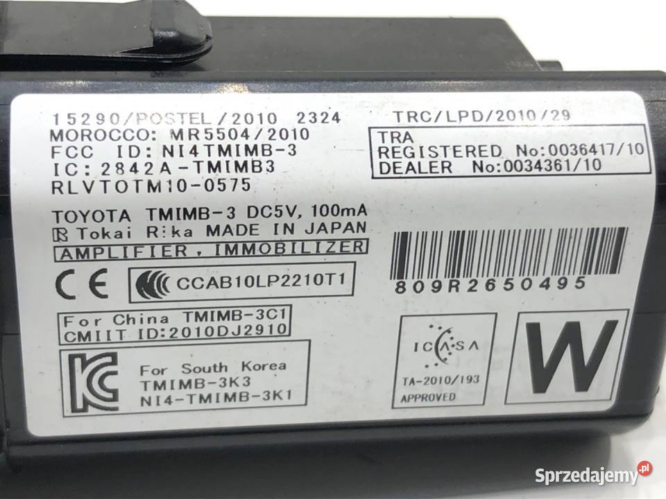 PRZYCISK START STOP TOYOTA YARIS III 2842ATMIMB3 Stacyjki i kluczyki sprzedam