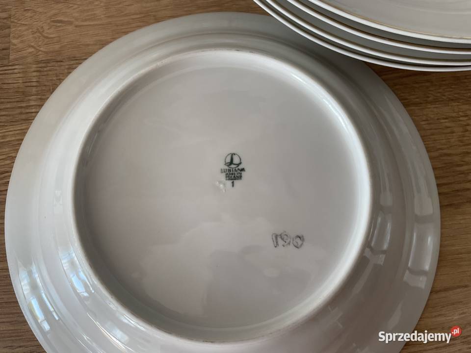 Lubiana wzór kaszubski głęboki talerz obiadowy Pruszcz Gdański