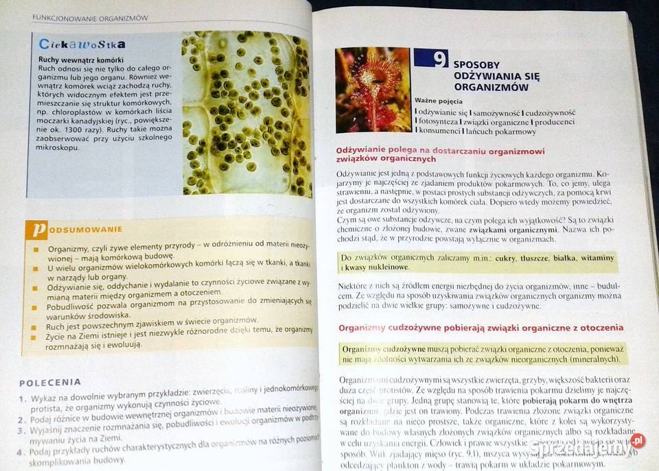 Ciekawa Biologia 1 Podręcznik Ewa Kłos Rok wydania 2009 Chełm