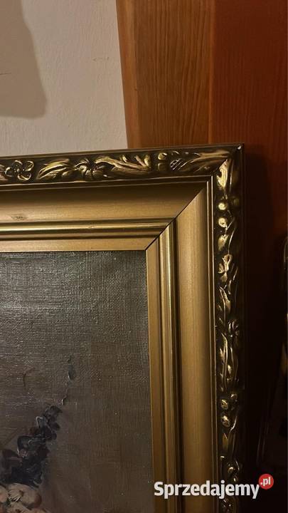 Obraz olejny Kwiaty w wazonie Sygnowany pomorskie Gdańsk