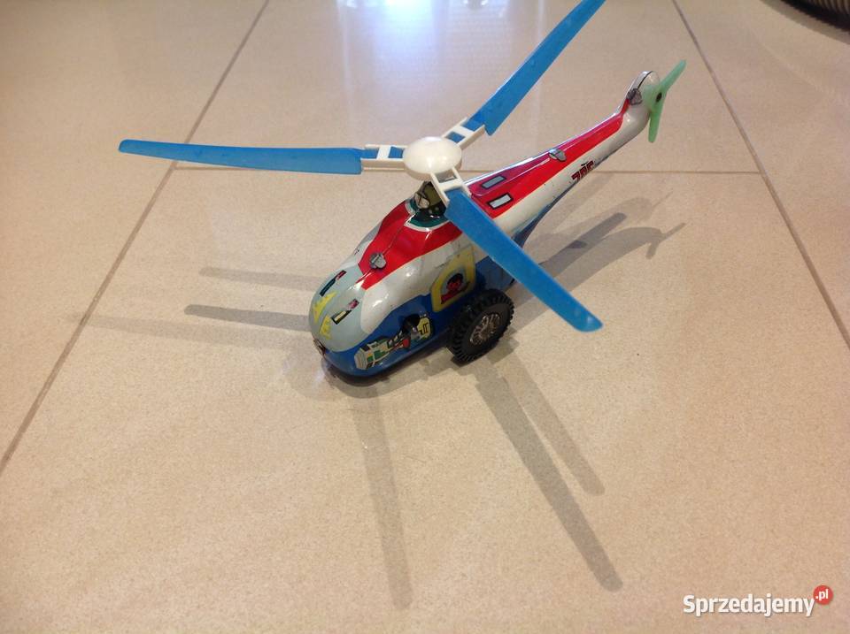 Stary Helikopter metalowy Zabawka Nowa Sól