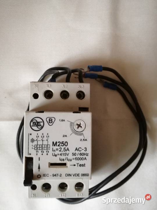 Wyłącznik IEC M250 In25A AC3 Elektryka i akcesoria Łódź