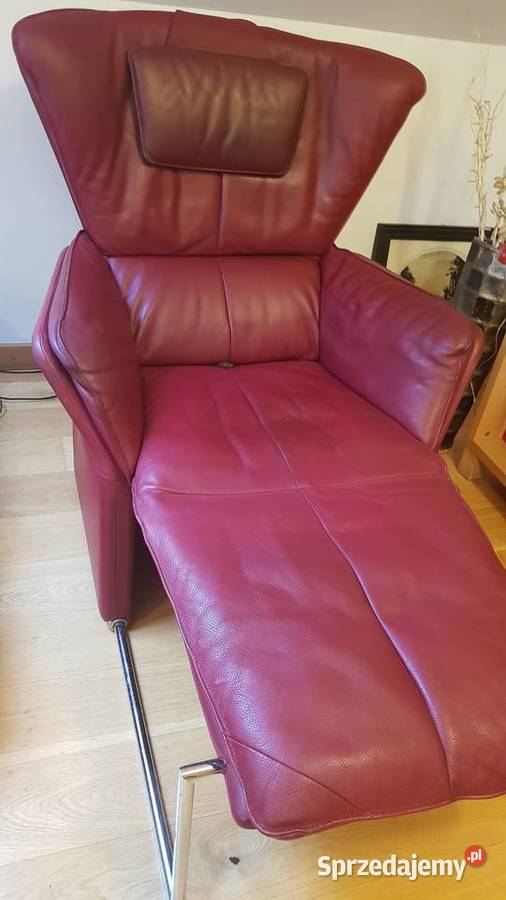 Szezlong fotel look skóra nikiel sygnatura lata Orneta