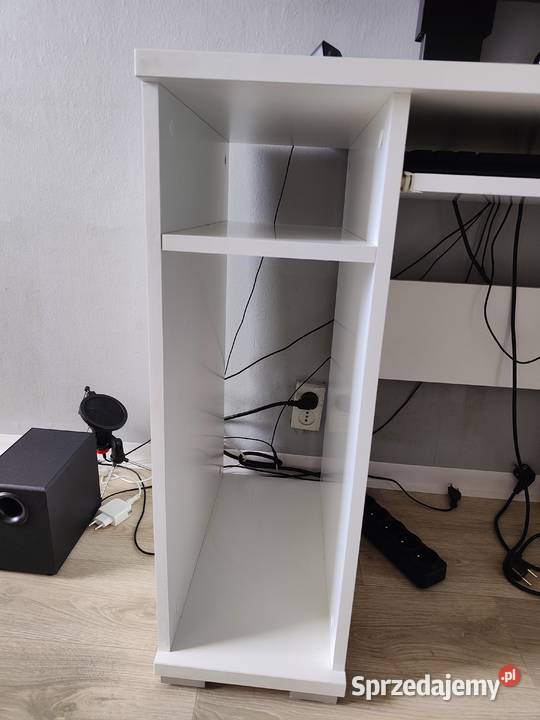 Biurko młodzieżowe białe pod komputer i do nauki Siemianowice Śląskie sprzedam