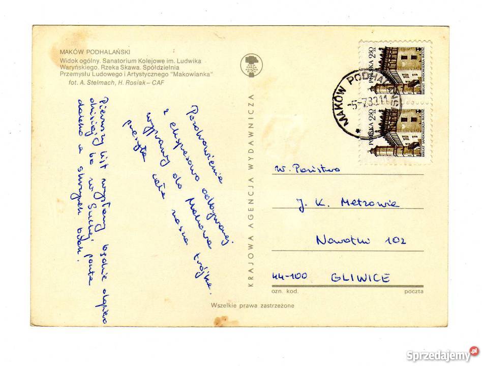 MAKÓW PODHALAŃSKI POCZTÓWKA sprzedam