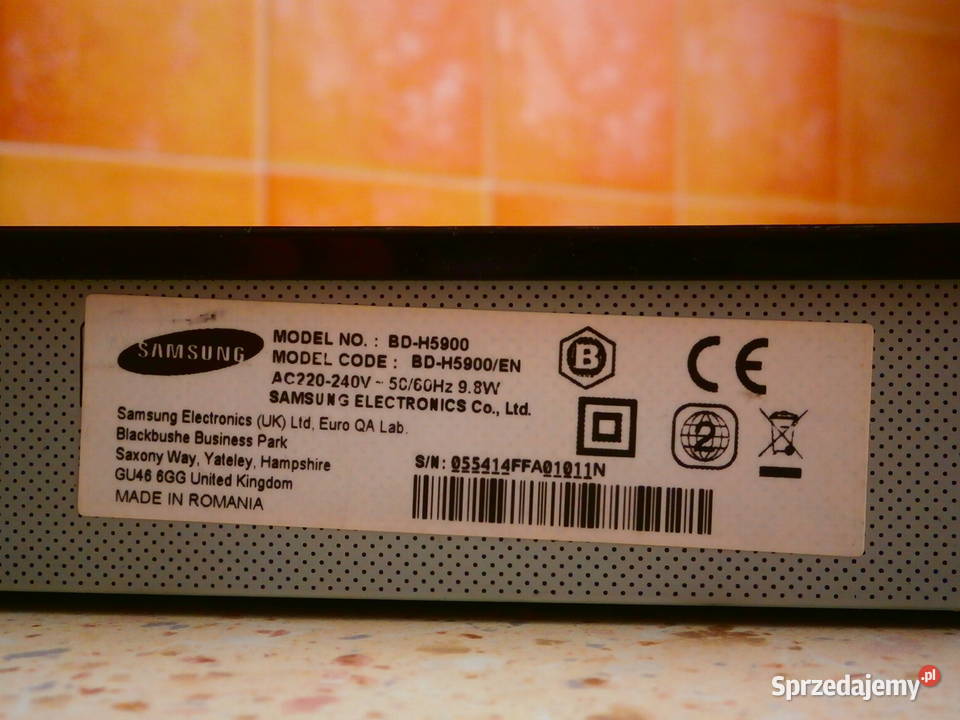 Odtwarzacz BLURAY Samsung BDH5900 sprawnyładny Łódź