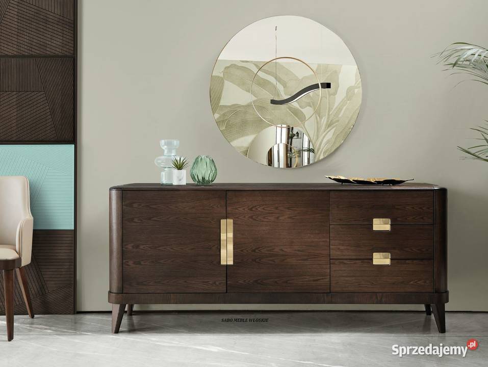 Drewniana komoda włoska w kolorze moka Przemyśl