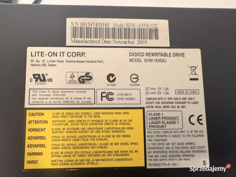 liteon shw1635su nagrywarka plyt CD Warszawa sprzedam