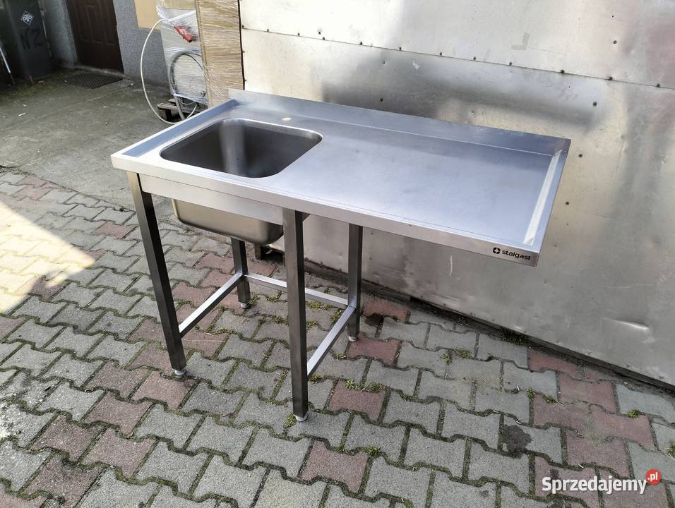 Zlew gastronomiczny 120x60x85 z miejscem na Słupia Kapitulna