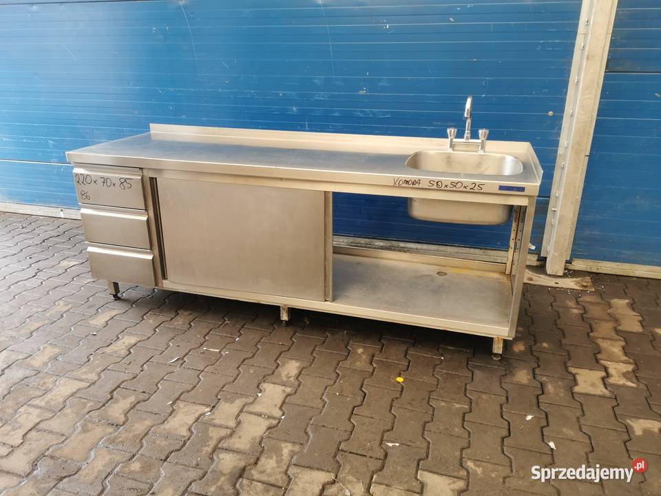 Zlew 1 komorowy 220x70x85 komora 50x50x25 86 Biznes i Przemysł Krotoszyn