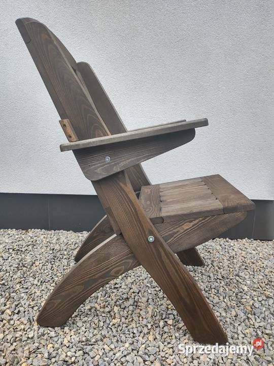 Krzesło ogrodowe drewniane składane tarasowe X drewno Kalety