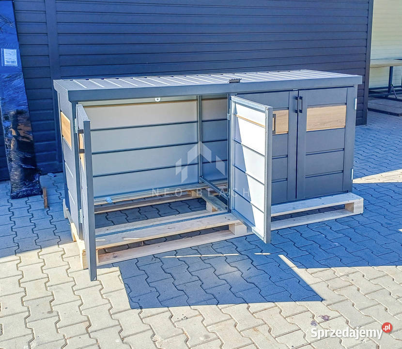 Zabudowa koszy na śmieci wiata obudowa pomorskie Sopot