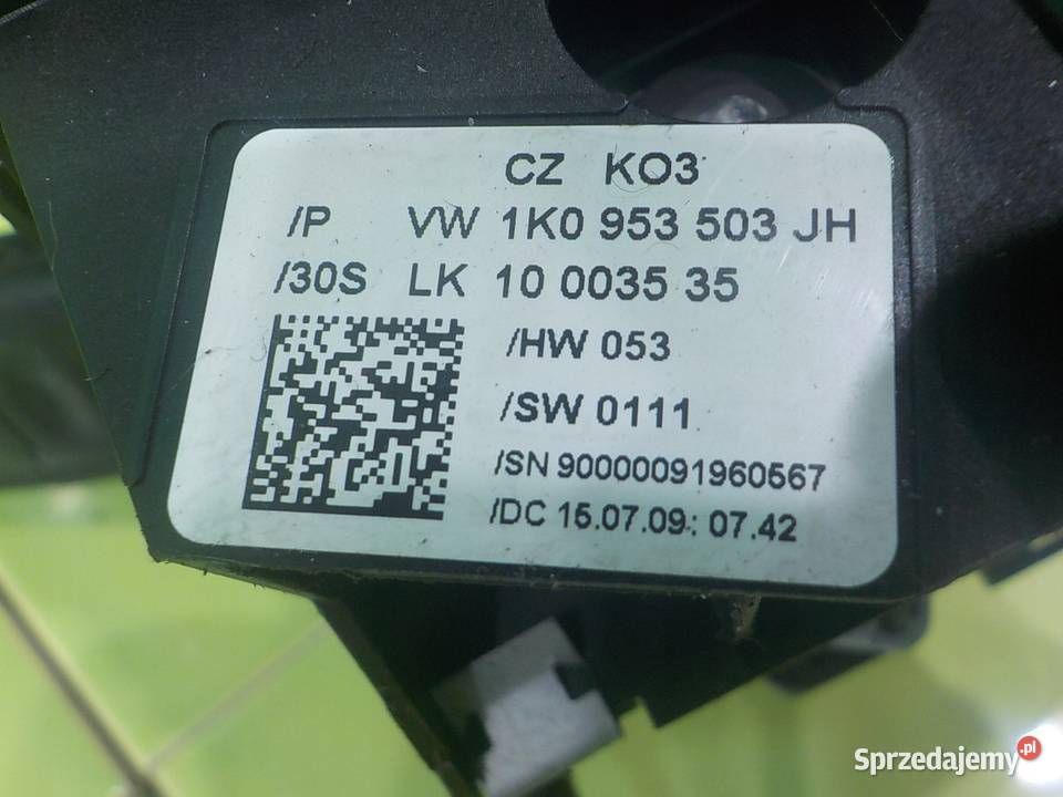 GOLF VI 14B 09r HB stacyjka z kluczykiem kolumna mazowieckie