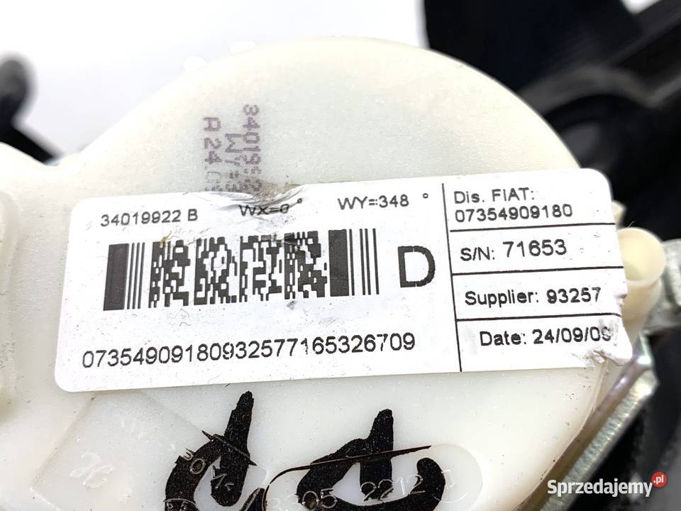 PAS BEZPIECZEŃSTWA PRAWY PRZÓD FIAT BRAVO II