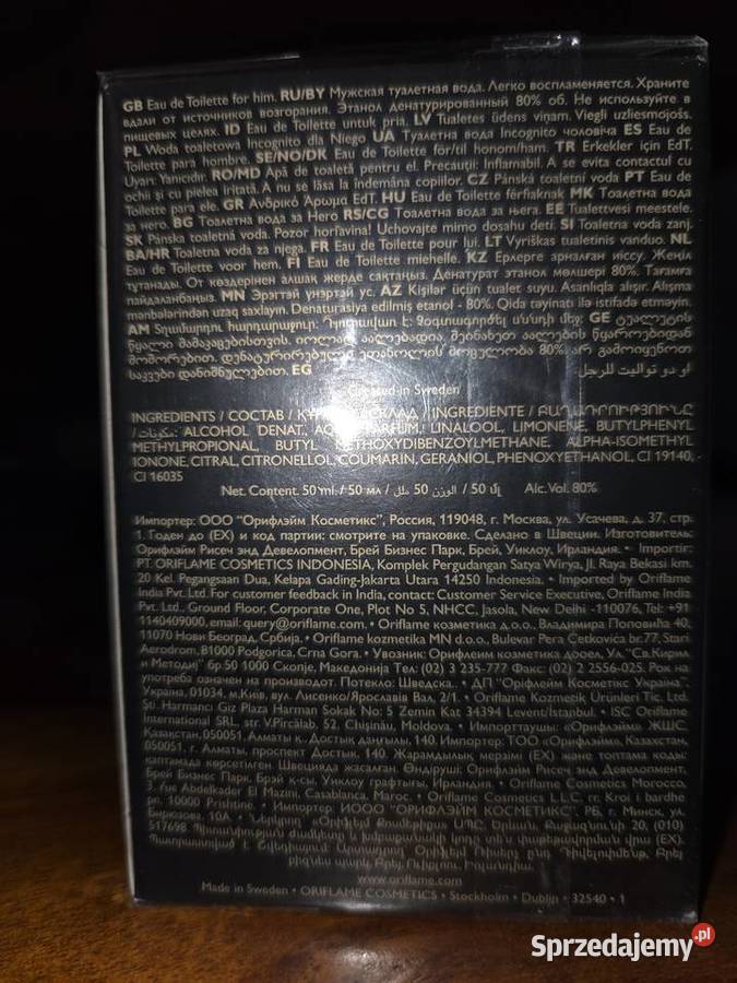 INCOGNITO FOR HIM nowe oryginalne Warszawa