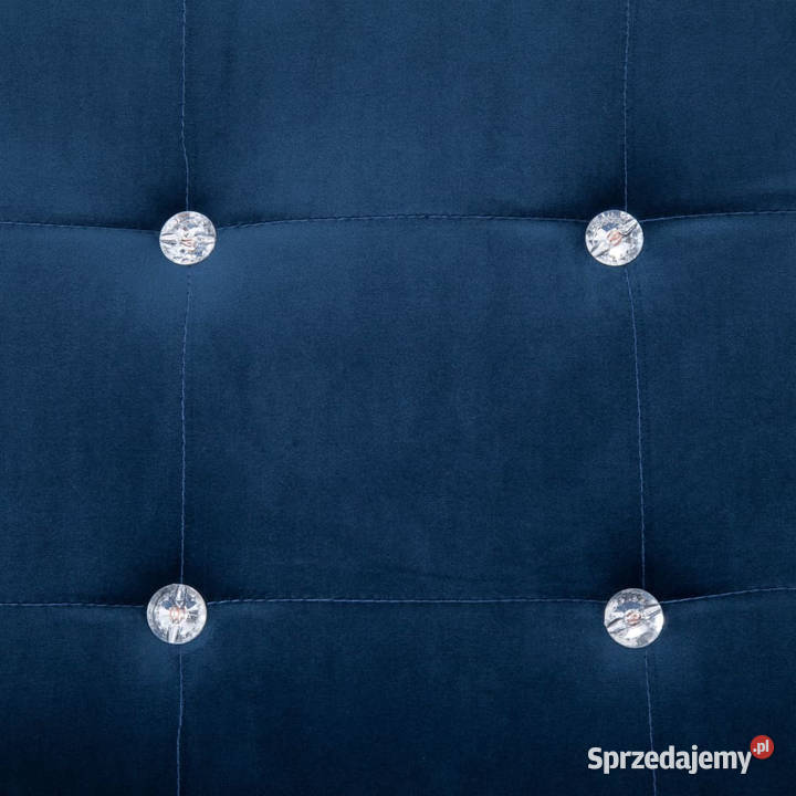2osobowa sofa z podłokietnikami niebieska chrom Warszawa