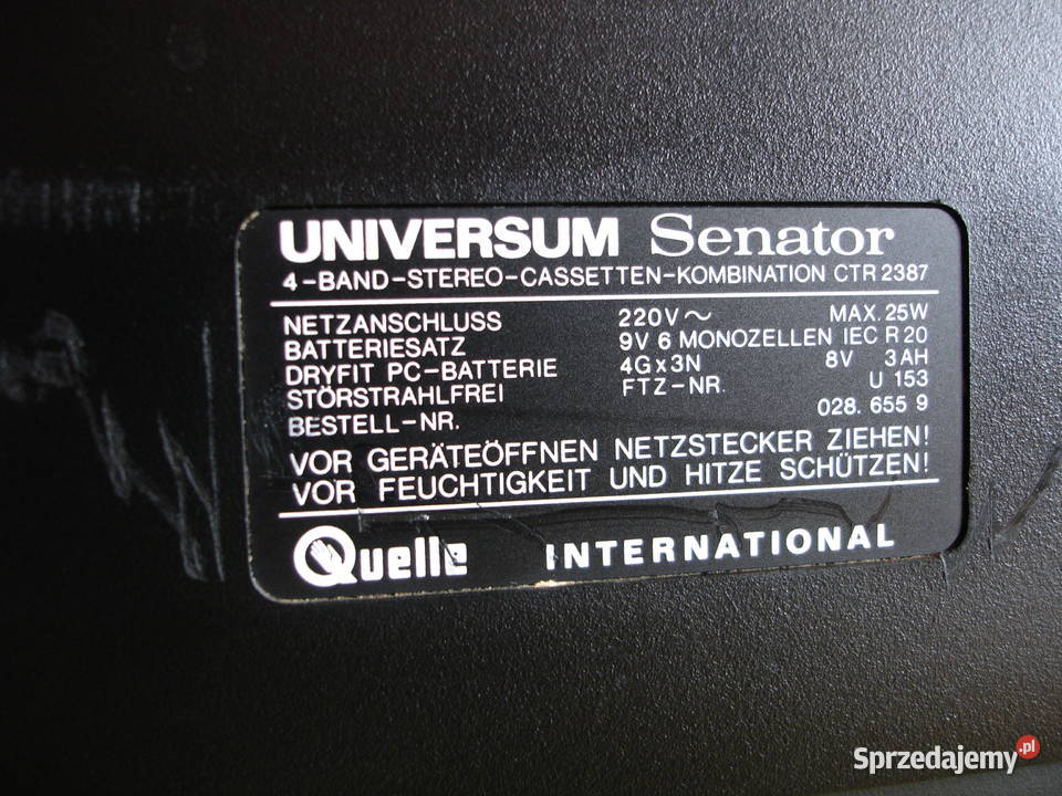 Radiomagnetofon UNIVERSUM SENATOR CTR2387 Zielona Góra
