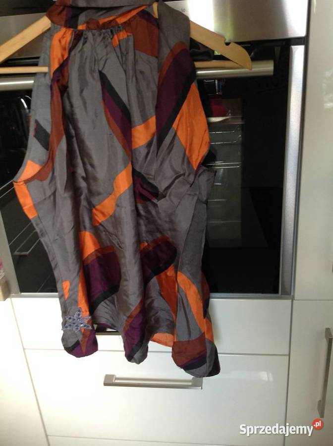 Top Bluzka Jedwabna Damska ZARA M 100 Jedwab pomarańczowy Nowa Sól