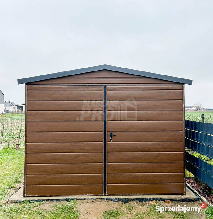 Garaż Blaszany 3x6 Brama dwuskrzydłowy okno Gniezno