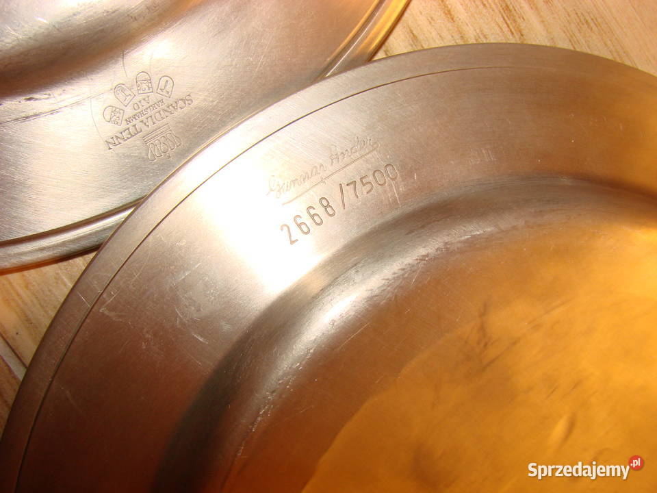 Scandia Ten cynowy talerz Gunnar Ander design Pruszcz Gdański