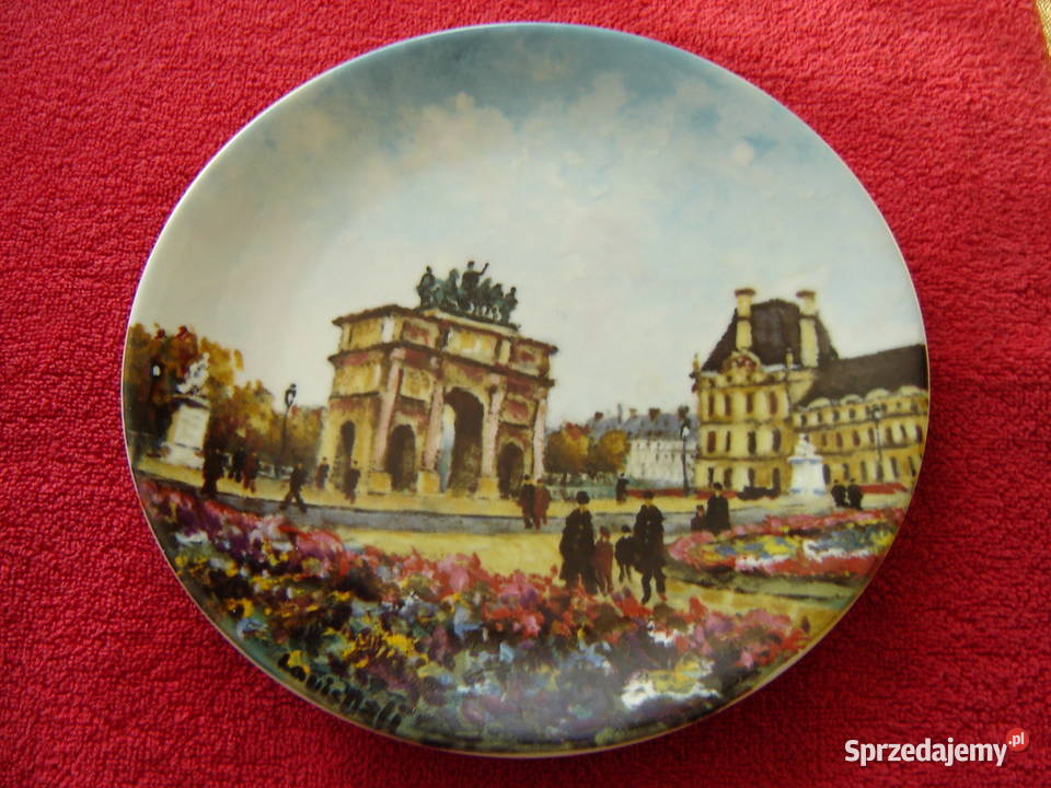 Limoges 3 talerze Notre Dame Łuk Triumfalny Nowy Sącz
