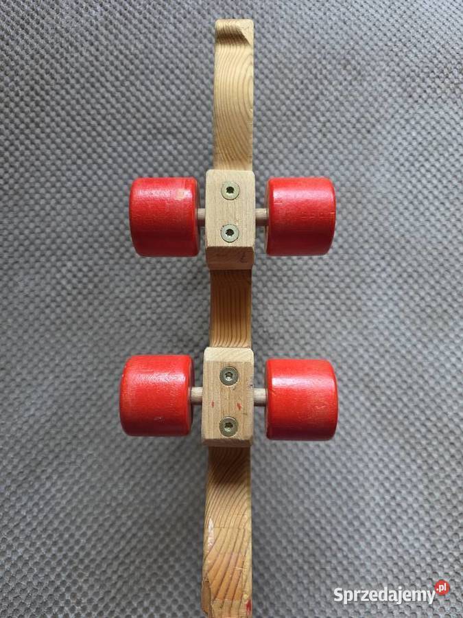 Erzi duży drewniany dinozaur na kółkach Kraków