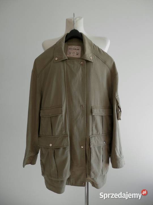 Kurtka Lekka w stylu Military Oliwkowa Lyocell sprzedam