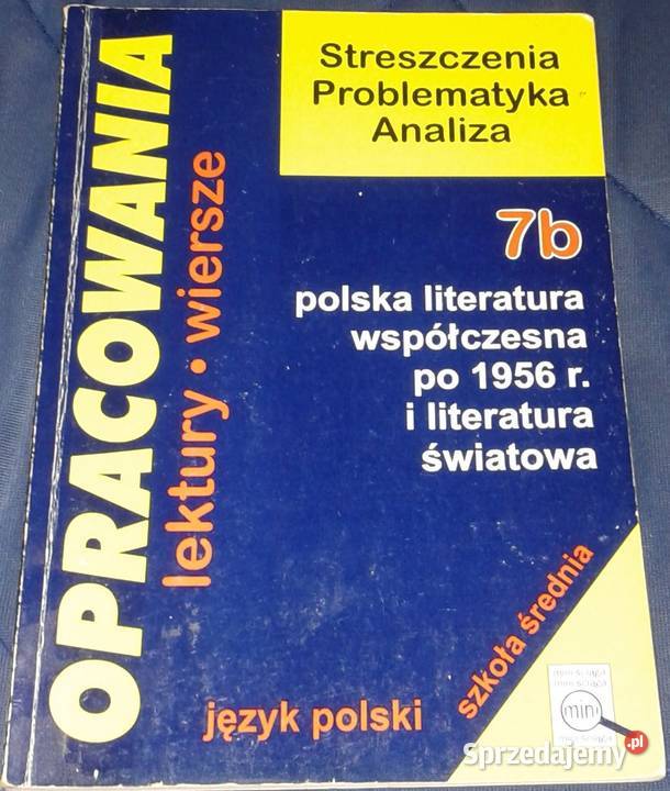 Polska literatura współczesna 1956 r Opracowania miękka Chełm