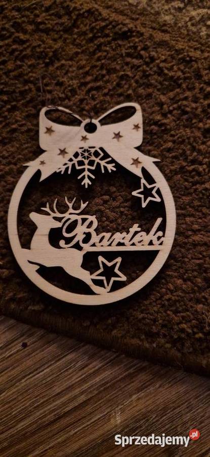 Drewniana bąbka na choinkę z imieniem Bartek małopolskie Kraków