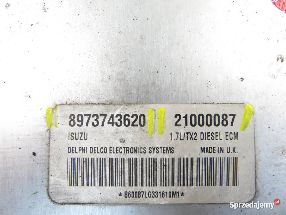 STEROWNIK OPEL ASTRA II G 17 DTI 8973743620