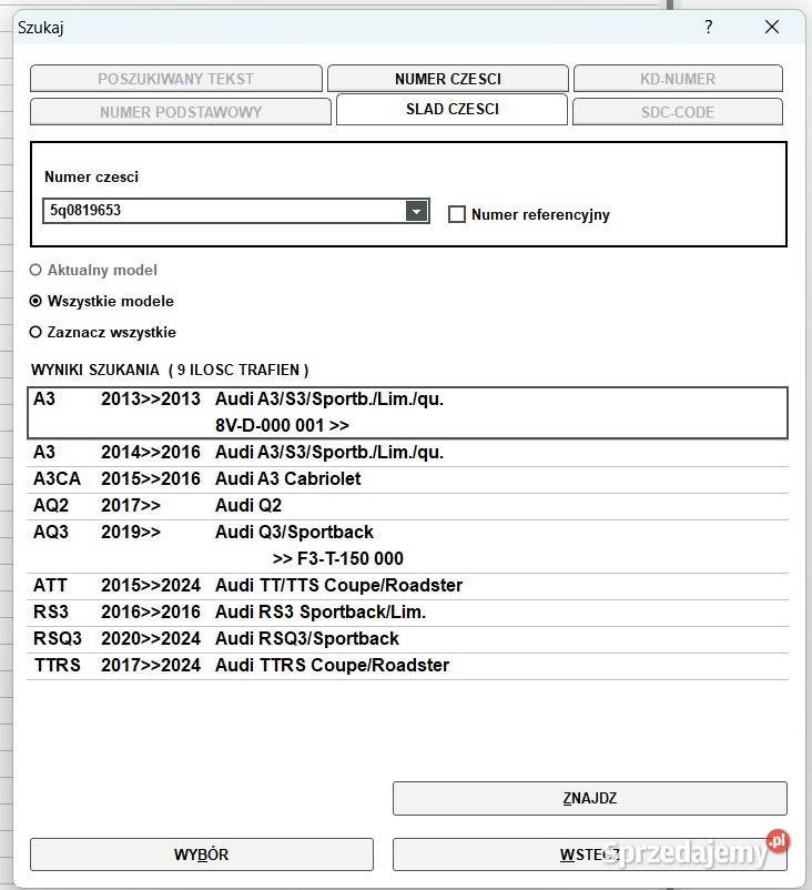 Filtr kabinowy Audi A3Q2Q3 5q0819653 Kabinowe Stargard