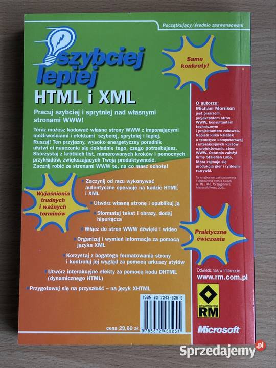 Książka HTML i XML Zabierz się kodowanie stron mazowieckie