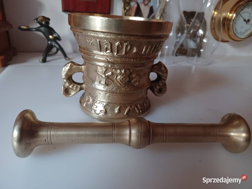 Duży moździerz mosiężny Kolekcja wielkopolskie Poznań