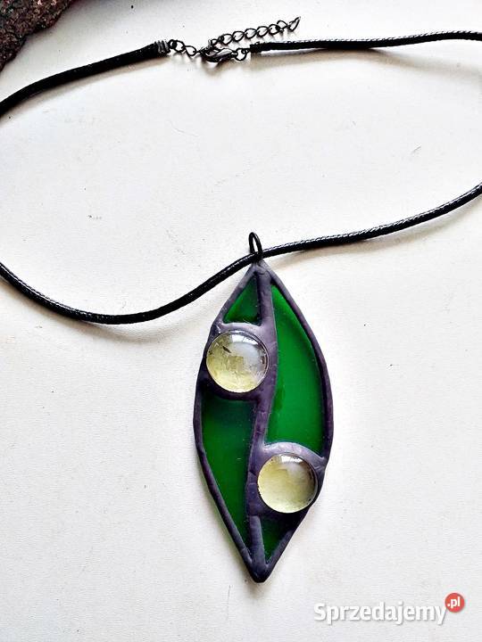 Wisior Poranna Rosa Tiffany Rękodzieło Piekary Śląskie