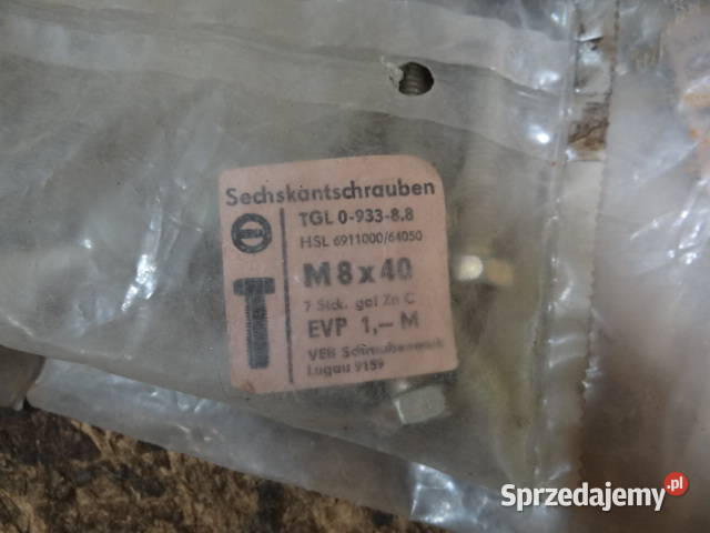5 x Śrubki ESKA M 8 x 40 mm org DDR lubuskie Żary sprzedam